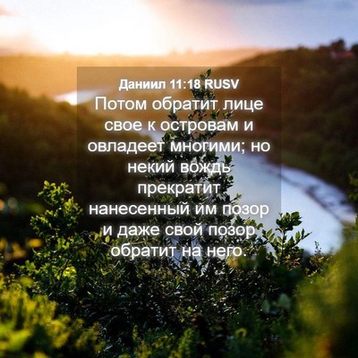 Picture 04 - Даниил 11:18 RUSV - Потом обратит лице свое к - Bible Verse Picture