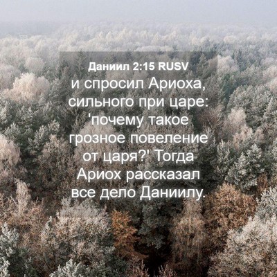 Picture 04 - Даниил 2:15 RUSV - и спросил Ариоха, сильного - Bible Verse Picture