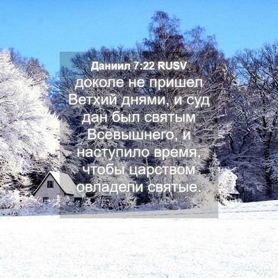 Picture 04 - Даниил 7:22 RUSV - доколе не пришел Ветхий - Bible Verse Picture