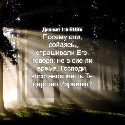 Picture 04 - Деяния 1:6 RUSV - Посему они, сойдясь, - Bible Verse Picture