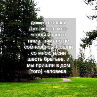 Picture 04 - Деяния 11:12 RUSV - Дух сказал мне, чтобы я шел - Bible Verse Picture