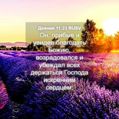 Picture 04 - Деяния 11:23 RUSV - Он, прибыв и увидев - Bible Verse Picture