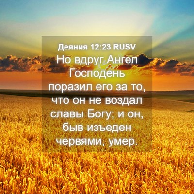 Picture 04 - Деяния 12:23 RUSV - Но вдруг Ангел Господень - Bible Verse Picture