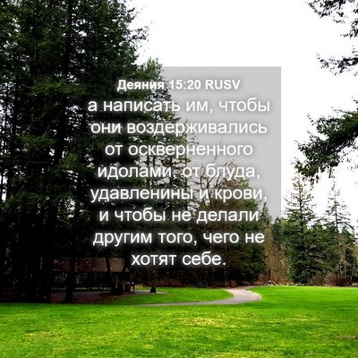 Picture 04 - Деяния 15:20 RUSV - а написать им, чтобы они - Bible Verse Picture