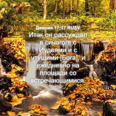 Picture 04 - Деяния 17:17 RUSV - Итак он рассуждал в - Bible Verse Picture