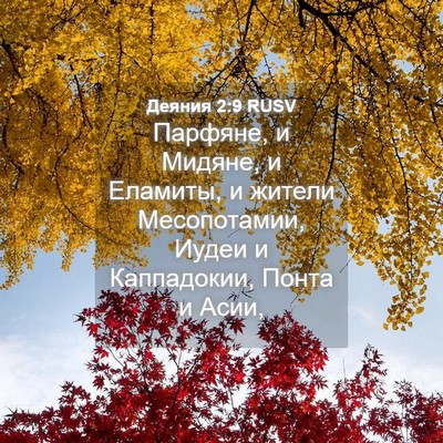 Picture 04 - Деяния 2:9 RUSV - Парфяне, и Мидяне, и - Bible Verse Picture