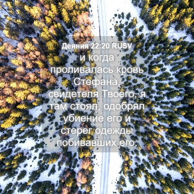 Picture 04 - Деяния 22:20 RUSV - и когда проливалась кровь - Bible Verse Picture
