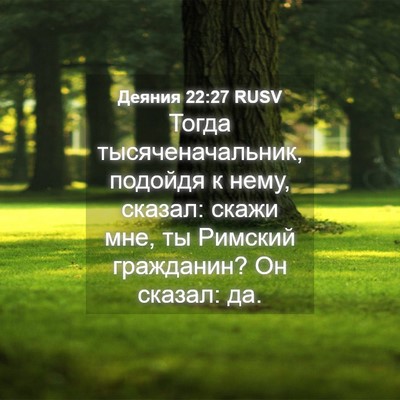 Picture 04 - Деяния 22:27 RUSV - Тогда тысяченачальник, - Bible Verse Picture