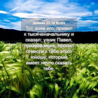 Picture 04 - Деяния 23:18 RUSV - Тот, взяв его, привел к - Bible Verse Picture