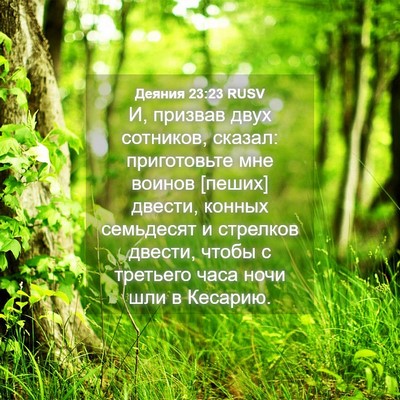 Picture 04 - Деяния 23:23 RUSV - И, призвав двух сотников, - Bible Verse Picture