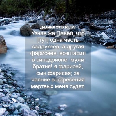 Picture 04 - Деяния 23:6 RUSV - Узнав же Павел, что [тут] - Bible Verse Picture