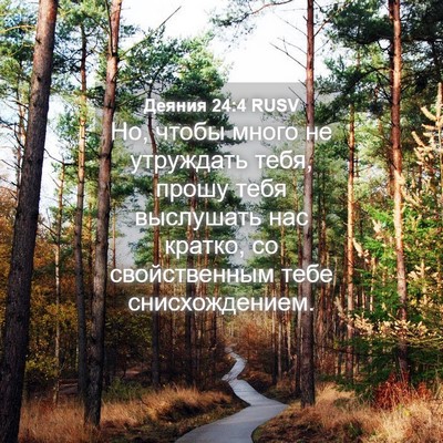 Picture 04 - Деяния 24:4 RUSV - Но, чтобы много не - Bible Verse Picture