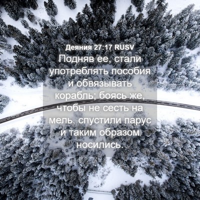 Picture 04 - Деяния 27:17 RUSV - Подняв ее, стали - Bible Verse Picture