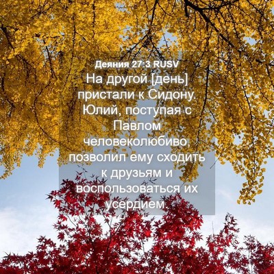 Picture 04 - Деяния 27:3 RUSV - На другой [день] пристали к - Bible Verse Picture