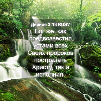 Picture 04 - Деяния 3:18 RUSV - Бог же, как предвозвестил - Bible Verse Picture