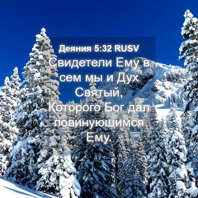 Picture 04 - Деяния 5:32 RUSV - Свидетели Ему в сем мы и - Bible Verse Picture
