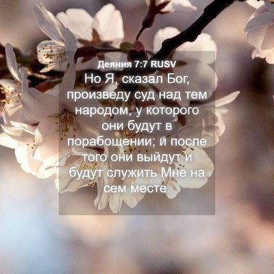 Picture 04 - Деяния 7:7 RUSV - Но Я, сказал Бог, произведу - Bible Verse Picture