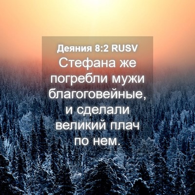 Picture 04 - Деяния 8:2 RUSV - Стефана же погребли мужи - Bible Verse Picture