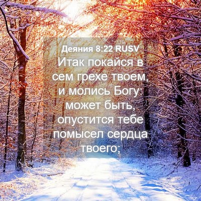 Picture 04 - Деяния 8:22 RUSV - Итак покайся в сем грехе - Bible Verse Picture
