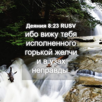 Picture 04 - Деяния 8:23 RUSV - ибо вижу тебя исполненного - Bible Verse Picture