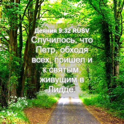 Picture 04 - Деяния 9:32 RUSV - Случилось, что Петр, обходя - Bible Verse Picture