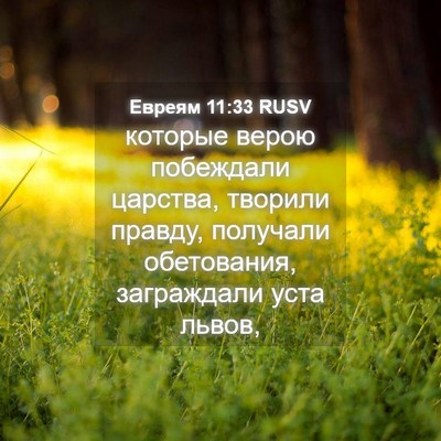 Picture 04 - Евреям 11:33 RUSV - которые верою побеждали - Bible Verse Picture