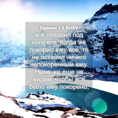 Picture 04 - Евреям 2:8 RUSV - все покорил под ноги его. - Bible Verse Picture