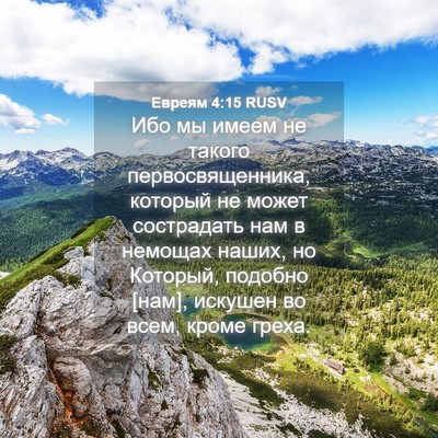 Picture 04 - Евреям 4:15 RUSV - Ибо мы имеем не такого - Bible Verse Picture