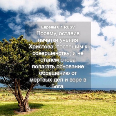 Picture 04 - Евреям 6:1 RUSV - Посему, оставив начатки - Bible Verse Picture