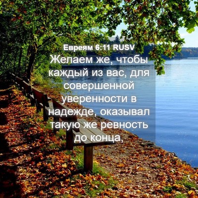 Picture 04 - Евреям 6:11 RUSV - Желаем же, чтобы каждый из - Bible Verse Picture