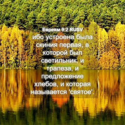 Picture 04 - Евреям 9:2 RUSV - ибо устроена была скиния - Bible Verse Picture
