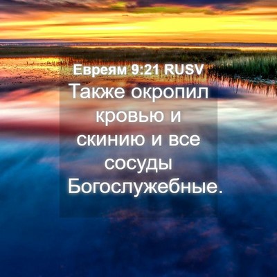 Picture 04 - Евреям 9:21 RUSV - Также окропил кровью и - Bible Verse Picture