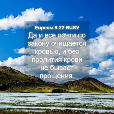 Picture 04 - Евреям 9:22 RUSV - Да и все почти по закону - Bible Verse Picture