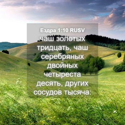 Picture 04 - Ездра 1:10 RUSV - чаш золотых тридцать, чаш - Bible Verse Picture