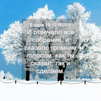 Picture 04 - Ездра 10:12 RUSV - И отвечало все собрание, и - Bible Verse Picture