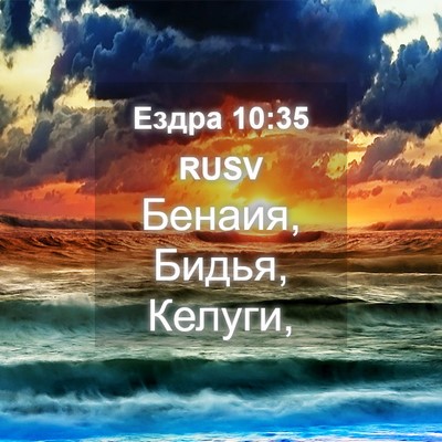 Picture 04 - Ездра 10:35 RUSV - Бенаия, Бидья, - Bible Verse Picture