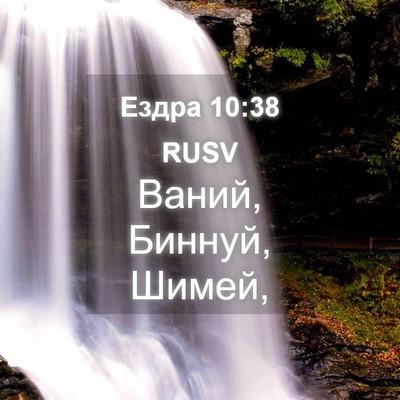 Picture 04 - Ездра 10:38 RUSV - Ваний, Биннуй, - Bible Verse Picture