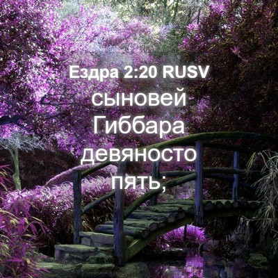 Picture 04 - Ездра 2:20 RUSV - сыновей Гиббара девяносто - Bible Verse Picture