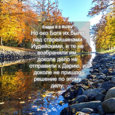 Picture 04 - Ездра 5:5 RUSV - Но око Бога их было над - Bible Verse Picture