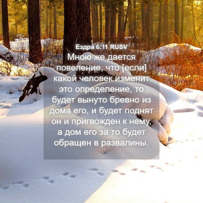 Picture 04 - Ездра 6:11 RUSV - Мною же дается повеление, - Bible Verse Picture