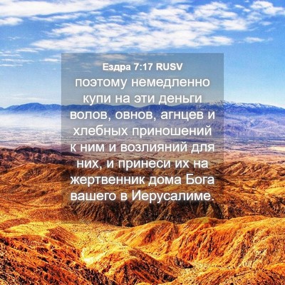 Picture 04 - Ездра 7:17 RUSV - поэтому немедленно купи на - Bible Verse Picture