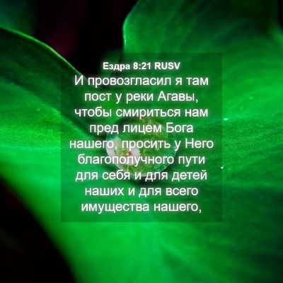 Picture 04 - Ездра 8:21 RUSV - И провозгласил я там пост у - Bible Verse Picture