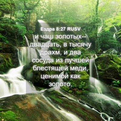 Picture 04 - Ездра 8:27 RUSV - и чаш золотых--двадцать, в - Bible Verse Picture