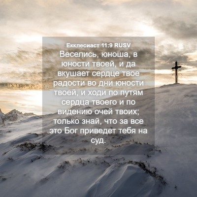 Picture 04 - Екклесиаст 11:9 RUSV - Веселись, юноша, в юности - Bible Verse Picture