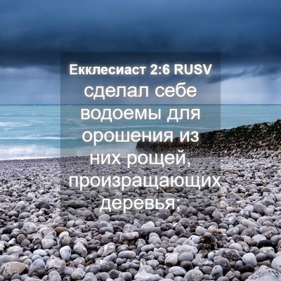 Picture 04 - Екклесиаст 2:6 RUSV - сделал себе водоемы для - Bible Verse Picture
