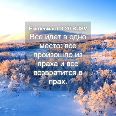 Picture 04 - Екклесиаст 3:20 RUSV - Все идет в одно место: все - Bible Verse Picture