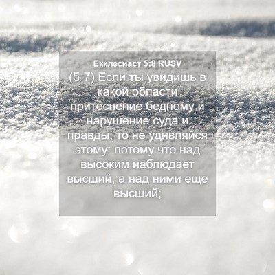 Picture 04 - Екклесиаст 5:8 RUSV - (5-7) Если ты увидишь в какой - Bible Verse Picture