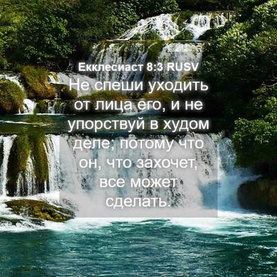 Picture 04 - Екклесиаст 8:3 RUSV - Не спеши уходить от лица - Bible Verse Picture