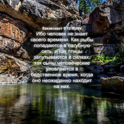 Picture 04 - Екклесиаст 9:12 RUSV - Ибо человек не знает - Bible Verse Picture