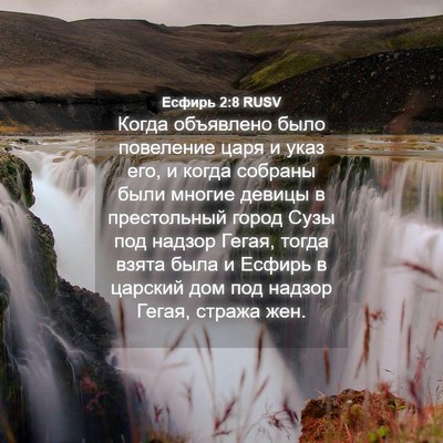 Picture 04 - Есфирь 2:8 RUSV - Когда объявлено было - Bible Verse Picture